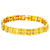 Vintage Heart Link 24KT Bracelet BE258