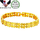 Vintage Heart Link 24KT Bracelet BE258