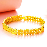 Vintage Heart Link 24KT Bracelet BE258