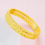 Vintage Hollow Coin 24KT Bangles Bracelets
