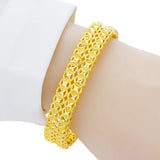 Vintage Hollow Coin 24KT Bangles Bracelets
