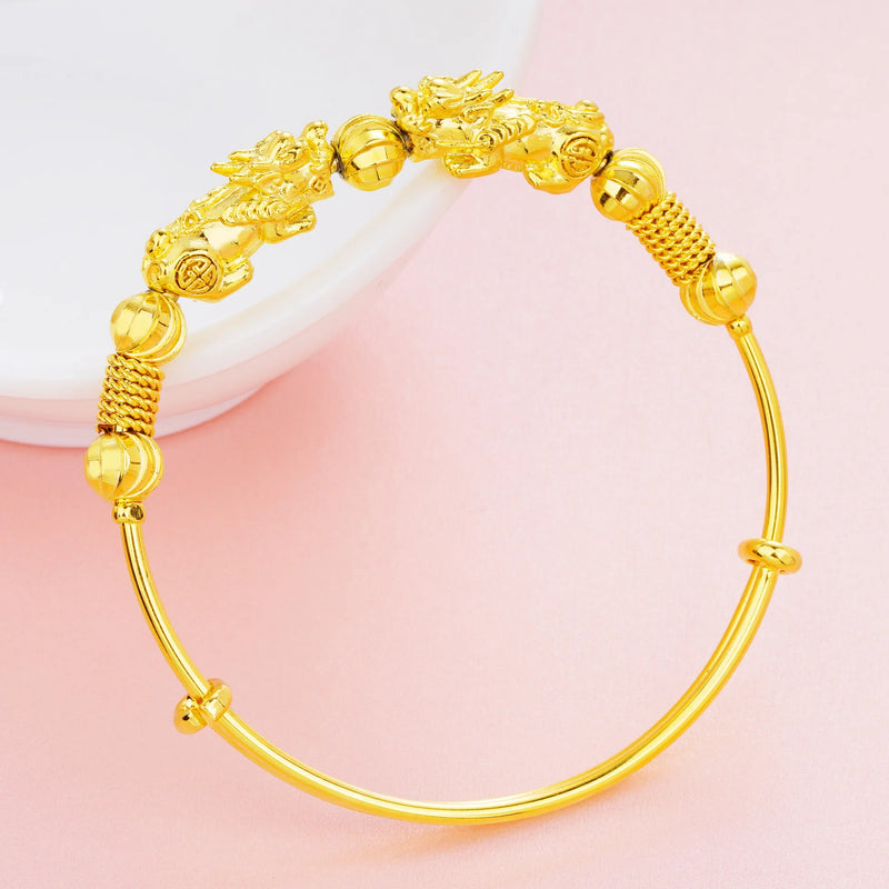 Vintage PIXIU Animals 18KT Bangles Bracelets BE63