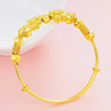 Vintage PIXIU Animals 18KT Bangles Bracelets BE63