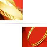 Vintage Twisted 18KT Bangles Bracelets BE51