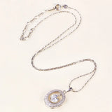 European Zircon Water Drop Pendant Necklace