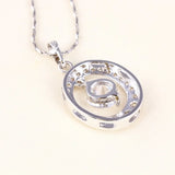 European Zircon Water Drop Pendant Necklace