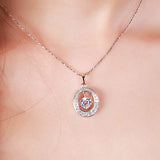 European Zircon Water Drop Pendant Necklace