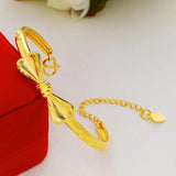 European Wave Bowknot 18KT Bangles Bracelets BE64