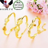 European Wave Bowknot 18KT Bangles Bracelets BE64