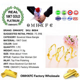 European Wave Bowknot 18KT Bangles Bracelets BE64