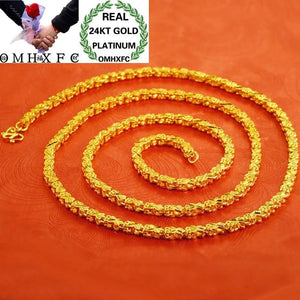 Vintage Flower 24KT Chain Necklace EU Woman Girl Party Wedding