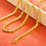 Vintage Flower 24KT Chain Necklace EU Woman Girl Party Wedding