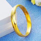 European Woman Girl Party Wedding Gift Blank Sand 24KT Gold Bangles Bracelets