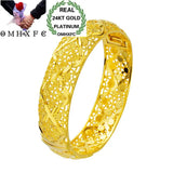 European Boho Flower Open Bangle Bracelet BE120
