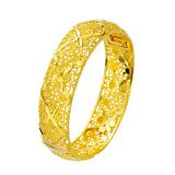 European Boho Flower Open Bangle Bracelet BE120