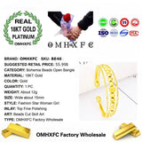 Bohemia Lines Beads 18KT Open Bangles Bracelets BE46