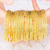 European Woman Party Bohemia Slim 18KT Bangles BE47
