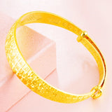 Chinese Fortune Word 24KT Bangles Bracelets BE97
