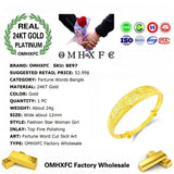 Chinese Fortune Word 24KT Bangles Bracelets BE97
