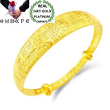 Chinese Fortune Word 24KT Bangles Bracelets BE97