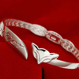 Fox Forever 925 Sterling Silver Bangle Bracelet