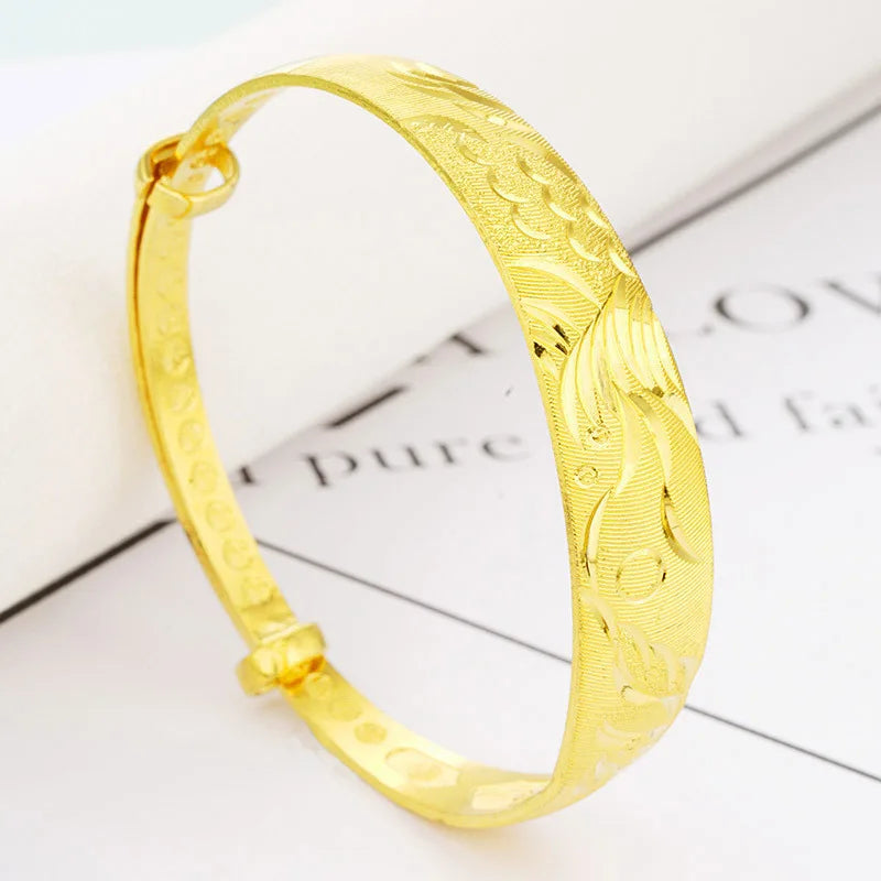 European Dragon Phoenix 24KT Bangles Bracelets BE107