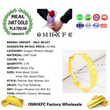 European Dragon Phoenix 24KT Bangles Bracelets BE107