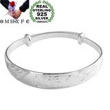 Dragon Phoenix 925 Silver Bangles Bracelets BE142