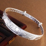 Dragon Phoenix 925 Silver Bangles Bracelets BE142