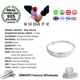 Dragon Phoenix 925 Silver Bangles Bracelets BE142