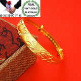18KT Gold Dragon Phoenix Fishes Bangles
