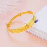 18KT Gold Dragon Phoenix Fishes Bangles