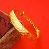 18KT Gold Dragon Phoenix Fishes Bangles