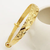 European Woman Girl Party Wedding Gift Fan Stars 24KT Bangles Bracelets