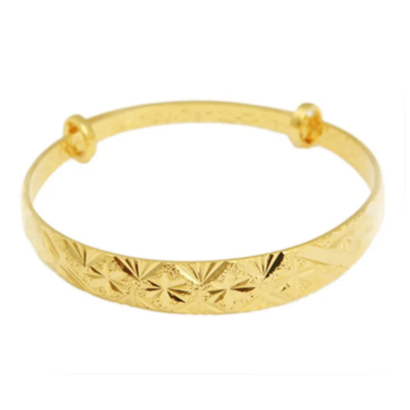 European Woman Girl Party Wedding Gift Fan Stars 24KT Bangles Bracelets