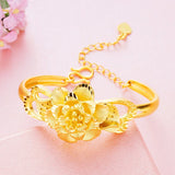 European Woman Wedding Flower Bangles Bracelets BE85