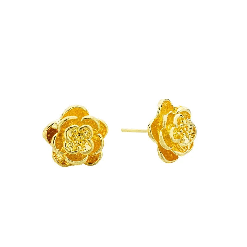 European Woman Girl Sakura 18KT Stud Earrings ER119