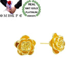 European Woman Girl Sakura 18KT Stud Earrings ER119