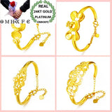 European Woman Party Wedding 24KT Bangles Bracelets BE89