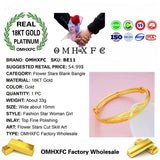 European Flower Stars Blank 18KT Bangles BE11