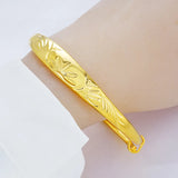 European Flower Stars Blank 18KT Bangles BE11