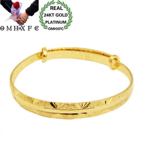 European Woman Girl Party Wedding Gift Full Stars 24KT Bangles Bracelets BE12