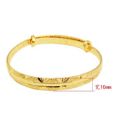 European Woman Girl Party Wedding Gift Full Stars 24KT Bangles Bracelets BE12