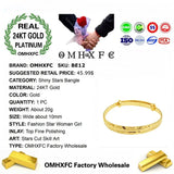 European Woman Girl Party Wedding Gift Full Stars 24KT Bangles Bracelets BE12