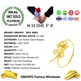 European Woman Hollow Flower 18KT Bangles Bracelets