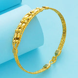 European Woman Girl Party Wedding Knitting Lucky Beads Bangles Bracelets