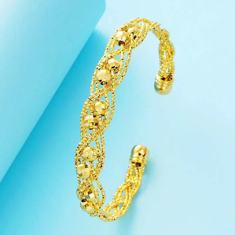 24KT Open Bangles Bracelets for Wedding Gift