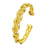 24KT Open Bangles Bracelets with Lucky Beads