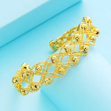 European Woman Girl Lucky Beads Open Bangles Bracelets