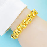 24KT Open Bangles Bracelets with Lucky Beads
